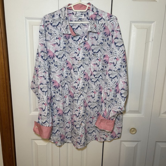 Tommy Bahama Men's Newport Coast Amiri Fronds‎ IslandZone® Shirt XXL Pima Cotton - Picture 1 of 10